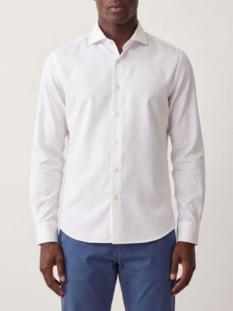 Brunello Cucinelli Camicia in cotone con collo francese e maniche lunghe