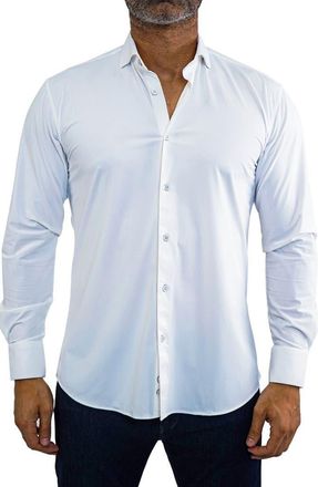 Maceoo Einstein Contemporary Fit Stretch Button-Up Shirt in White at Nordstrom, Size Xxx-Large