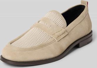 HUGO BOSS Loafer aus echtem Leder in Beige, Größe 42