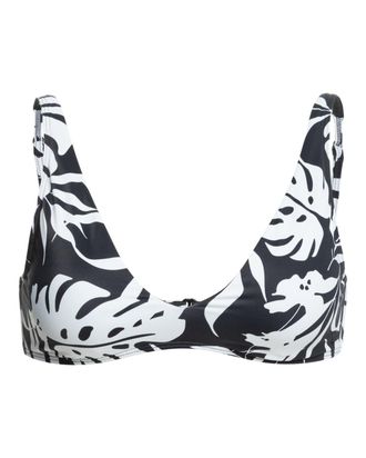 Roxy Triangel-Bikini-Top ROXY Roxy Love The Oceana, Damen, Gr. S, Cup B, schwarz-weiss (anthrazit surf trippin bico s), Obermaterial: 74% Nylon, 26% Elasth