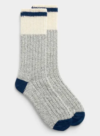 Le 31 Mens Colourful accent wool worker socks
