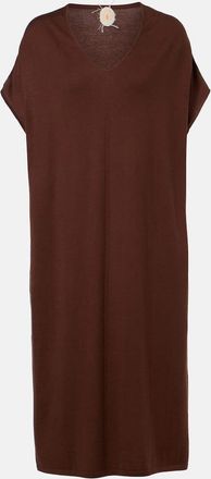 Jardin Des Orangers Cotton, silk, and cashmere midi dress