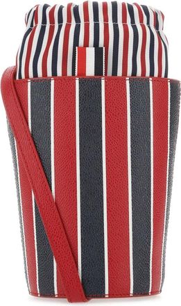 Thom Browne Geprinte leren mini bucket bag - Dames - Schoudertassen - Veelkleurig - ONE Size - Leer - Tassen