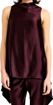 Line & Dot Petrea Top In Aubergine