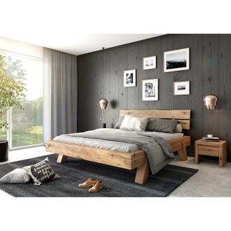 Ars Natura home24 Ars Natura Futonliege Woodhaven 140x200 cm Eiche Massivholz Braun