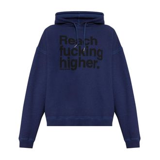 Dsquared2 Hoodies & sweatvesten, Heren, Blauw, XL, Katoen, Katoenen sweatshirt met print