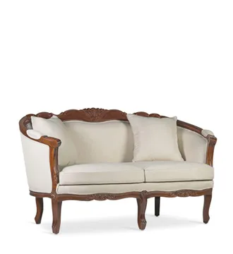 Moycor Sof&aacute; 2 plazas de madera marr&oacute;n y tapizado beige anch. 160 cm