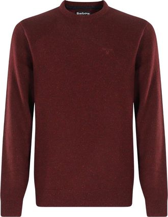Barbour Tisbury Crew Neck Knit - Heren - Truien - Rood - Maat: L Zijde