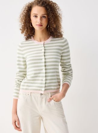 Twik Womens Multi-striped Cardigan Sweater