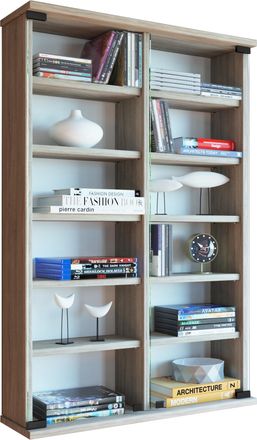 ebuy24 Ebuy24 - Vcm Wood Cd Dvd Wall Shelf / Wall Display Cabinet Estuche Con 2 Puertas De Vidrio De Seguridad Esg. Dimensiones: Al. 92 X An. 60 X T. 18 Cm 1