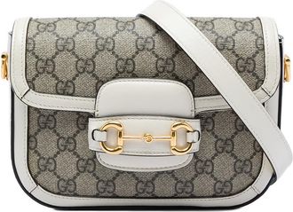 Gucci Pre-owned Gucci Small GG Supreme Web Horsebit 1955 Crossbody Ladies NGVFFJYFI12EZFRF