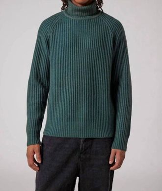 Parajumpers Ettore Turtleneck Sweater In Green Gables