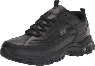 Skechers Mens Work Soft Stride Fambli Sneaker, Black, 10 W