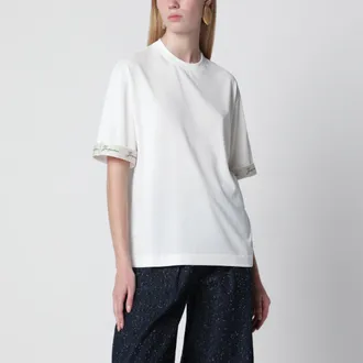 Jacquemus T-shirt Ventadou bianca in jersey effetto carta