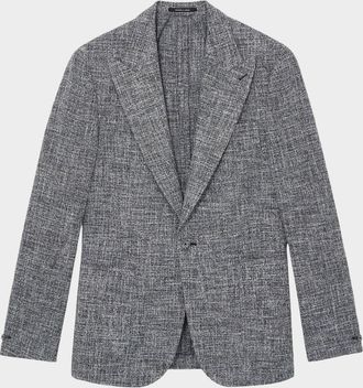 Reiss Mens Textured Melange Slim-Fit Jacket