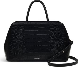 Radley London Liverpool Street - Faux Croc Medium Ziptop Satchel Bag