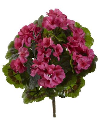 Nearly Natural Set Of 4 Geranium Artificial Bush