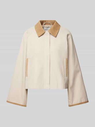 Vero Moda Jacke mit Leistentaschen in Beige, Gr&ouml;&szlig;e L