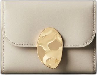 Calvin Klein leather plaque wallet - Neutrals