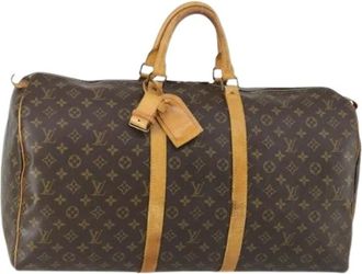 Louis Vuitton Pre-owned Weekend Bags, female, Brown, Size: ONE SIZE Pre-owned Canvas Weekend Bag
