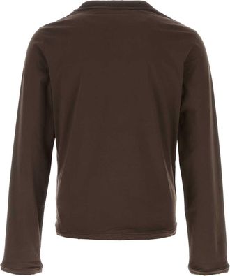 Prada Cotton Jersey T-Shirt - Brown