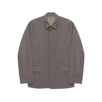 Rier Casual Shirts, male, Brown, Size: 2XL Popeline Waxed Jacket