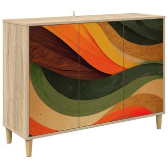 vidaXL Aparador Bonn Sonoma 102 X 33 X 75 Cm Madera De Ingenier&iacute;a Vidaxl