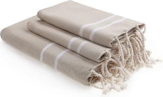 Febronie Futa set de ba&ntilde;o (1+2) algod&oacute;n topo claro 100x200+2(50x80)