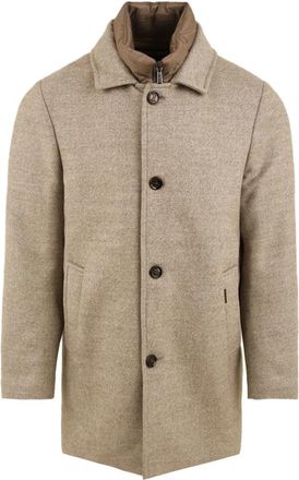 Moorer Monferrato-LP Coat - Heren - Mantel - Beige - XL - Wol - Jassen