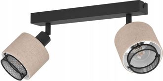 Eglo Eglo Rosley L&aacute;mpara De Techo Negra Y Beige 31 Cm
