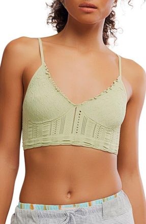 Free People Heirloom Seamless Bralette in Fresh Green at Nordstrom, Size X-Small