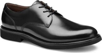 Johnston & Murphy Tyson Plain Toe Derby in Black Full Grain Dress Leather at Nordstrom, Size 11.5