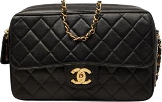 Chanel Pre-owned Vintage Schoudertas - Dames - Vintage Schoudertas - Zwart - ONE Size - Leer - Vintage