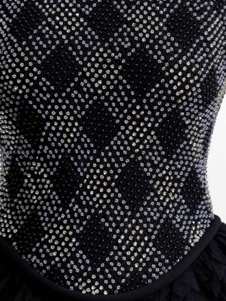 Gemy Maalouf beaded high-collar dress - Black