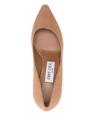Jimmy Choo London Hohe Schuhe - Pointed Toe Slip-On Pumps With High Stiletto Heel - Gr. 35,5 (EU) - in Beige - f&uuml;r Damen