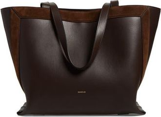 Wandler Medium Ida Leather Tote in Palissander Suede at Nordstrom