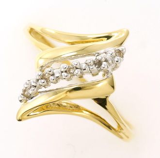 C&A White Gold Yellow Gold White Gold (10K) Yellow Gold (10K) Band Ring (Pre-Owned)