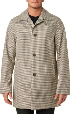 Vince Camuto Single Breasted Trench Coat in Multi Mini Check at Nordstrom, Size Medium
