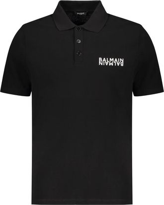 Balmain Polo met korte mouwen - Heren - Polos - Zwart - XL - Katoen - Tops