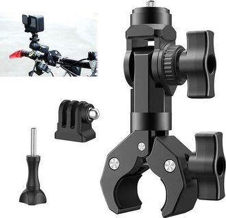 OEM Abrazadera Universal Para C&aacute;mara, Para Bicicleta Y Motocicleta: Soporte Ajustable 360&deg; Con Doble Fijaci&oacute;n