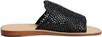 Dolce & Gabbana Gevlochten Raffia Slides Schoenen - Heren - Sandalen - Zwart - 40 EU - Schoenen