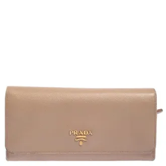Prada Pre-owned Wallets, female, Beige, Size: ONE SIZE Pre-owned Leather wallets