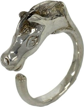 Herm&egrave;s Silver Silver 925 Band Ring (Pre-Owned)