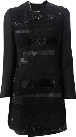 Junya Watanabe Patchwork Jas - Dames - Parka Jassen - Zwart - M - Katoen - Jassen