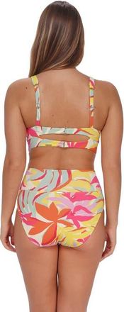 Sunsets Hannah High Waist Bikini Swim Bottoms in Tropicolor Crepe at Nordstrom, Size X-Large