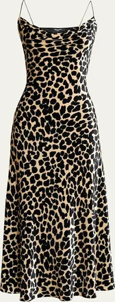 Balmain Leopard Velvet Dress
