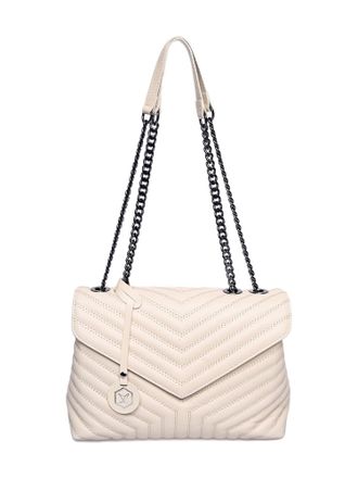 Luisa Vannini Beige Rundleer Tas