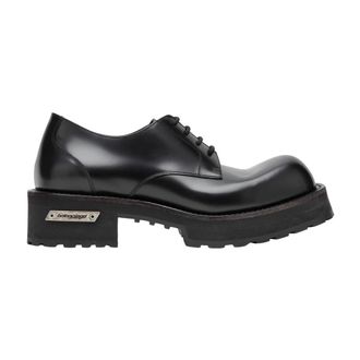 Balenciaga Venom Derby - Heren - Veterschoenen - Zwart - 45 EU - Leer - Schoenen