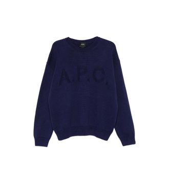 A.P.C. A. p.c. Logo-detail Crew-neck Sweater