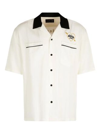 Local Authority graphic-print cotton shirt - men - Cotton - L - Neutrals